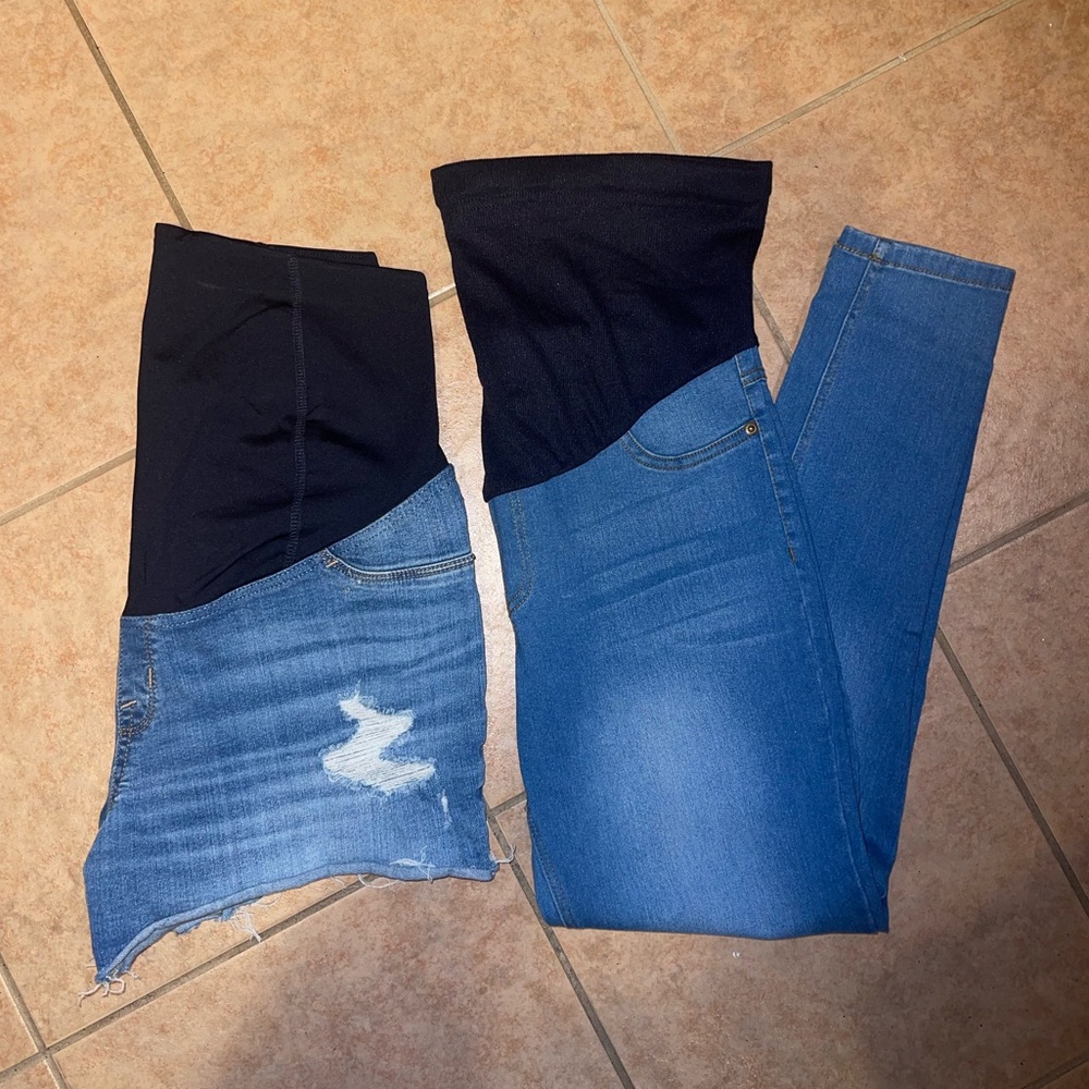 BUNDLE! Maternity shorts & maternity jeans